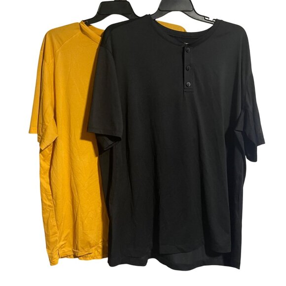 Alaskan Hardgear By Duluth Trading Co T-Shirts Mens 2XL 2 Pack Yellow Black - Picture 1 of 13